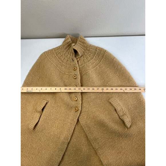 Vintage Button-Up Cape Handmade 60s 70s Grandma Winter - Picture 7 of 8